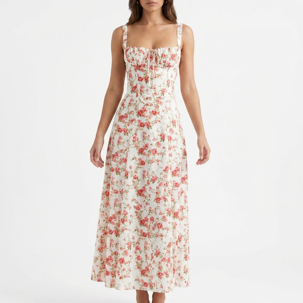 Rosebud Floral Midi Sundress catalog photo