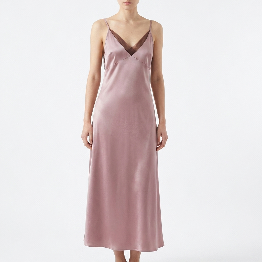 Open-Back Satin Maxi Dress catalog photo