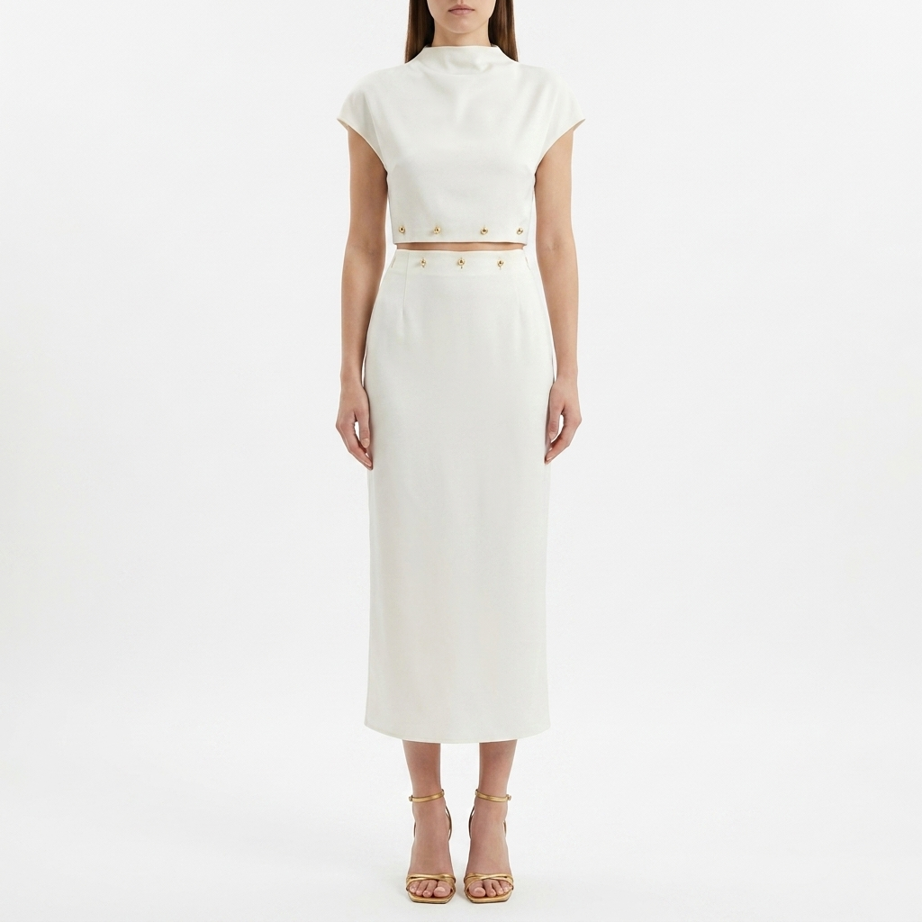 Cap-Sleeve Cutout Midi Dress catalog photo