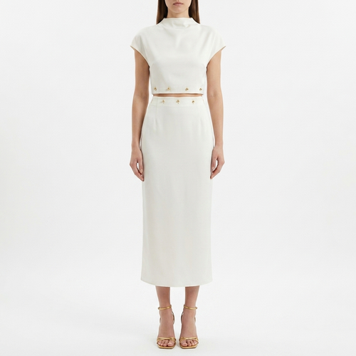 Cap-Sleeve Cutout Midi Dress catalog photo