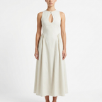 Breathable Cotton & Linen Pleated Maxi Dress catalog photo