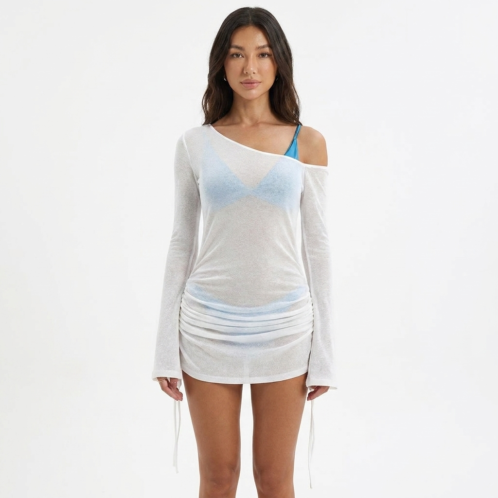 Chic Sheer Cover-Up Dress catalog photo