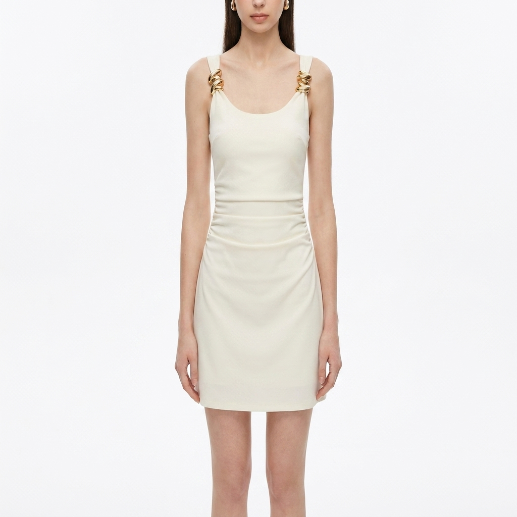 Glam Ring-Detail Strappy Bodycon Mini Dress catalog photo