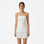 Chic Strapless Pleated Mini Dress catalog photo