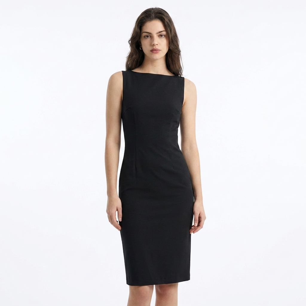Chic Sleeveless Sheath Midi Dress catalog photo