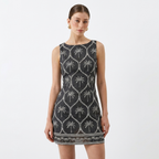 Tropical Palm Tree Print Sleeveless Mini Dress catalog photo