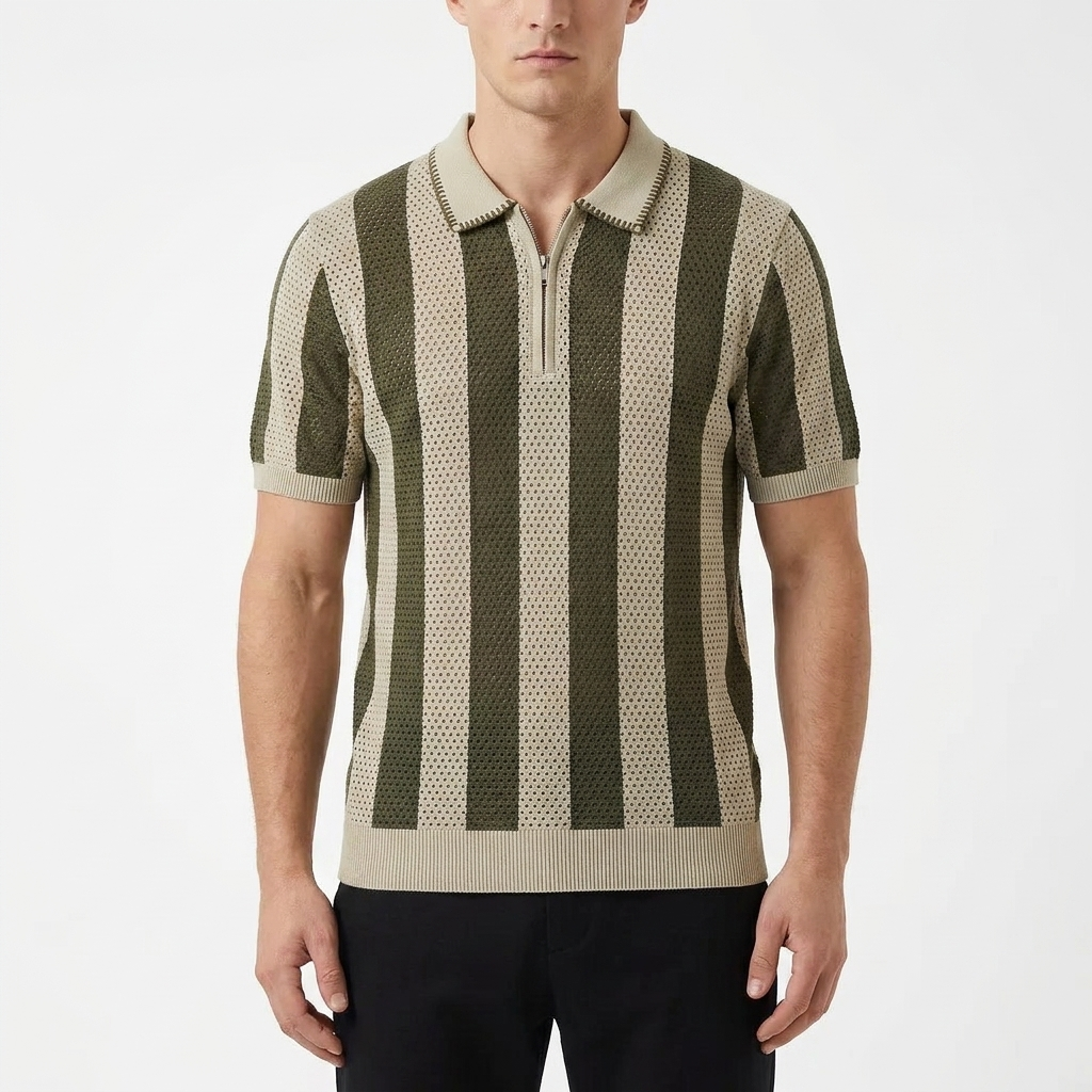 Levan Zip Polo - Modern Fit Zip-Detail Polo for Everyday Style catalog photo