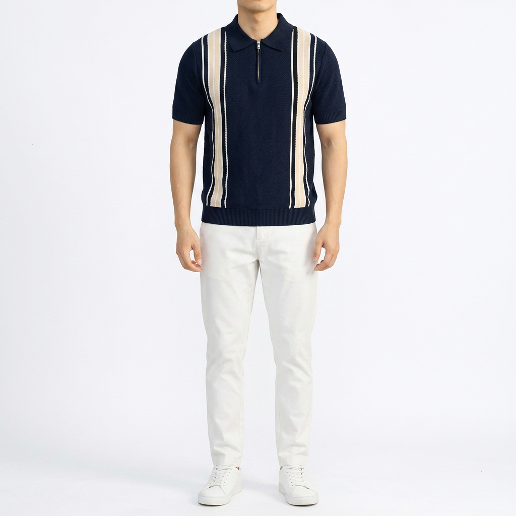 Portello Zip Polo Shirt catalog photo