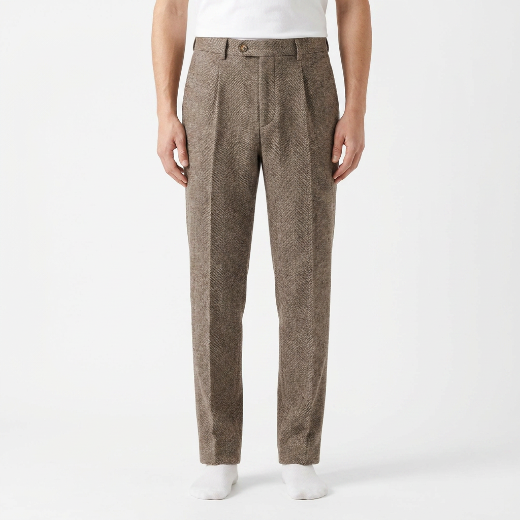Harrow Herringbone Wool Trousers catalog photo