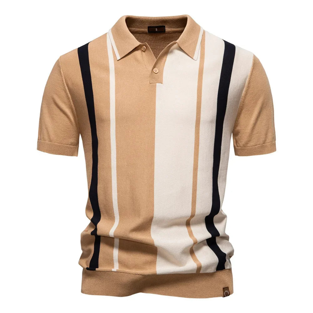 Marzio Contrast-Knit Polo Shirt