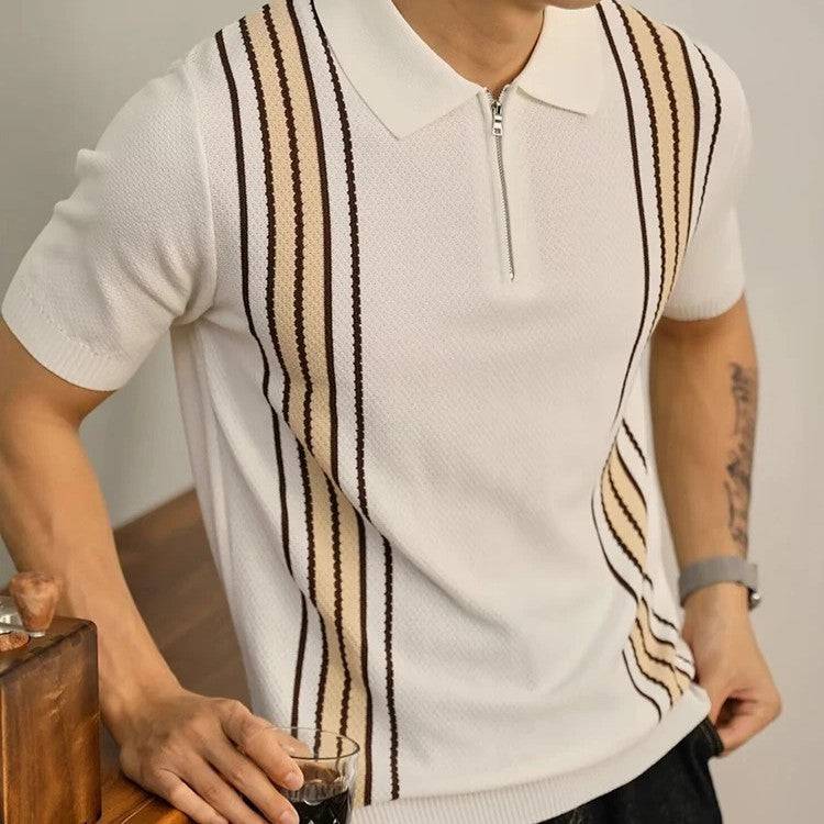 Portello Zip Polo Shirt - Sleek, Smart-Casual Polo with Zip Detail