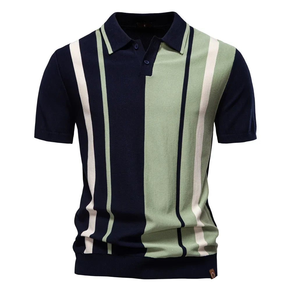 Marzio Contrast-Knit Polo Shirt